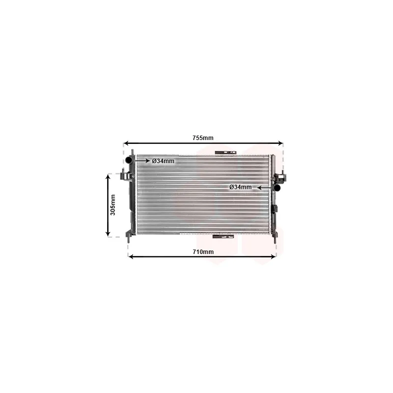 Radiateur, refroidissement du moteur VAN WEZEL 37002305