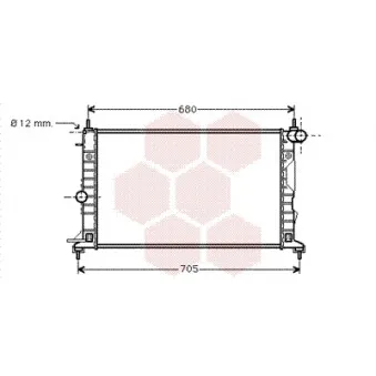 Radiateur, refroidissement du moteur VAN WEZEL 37002323