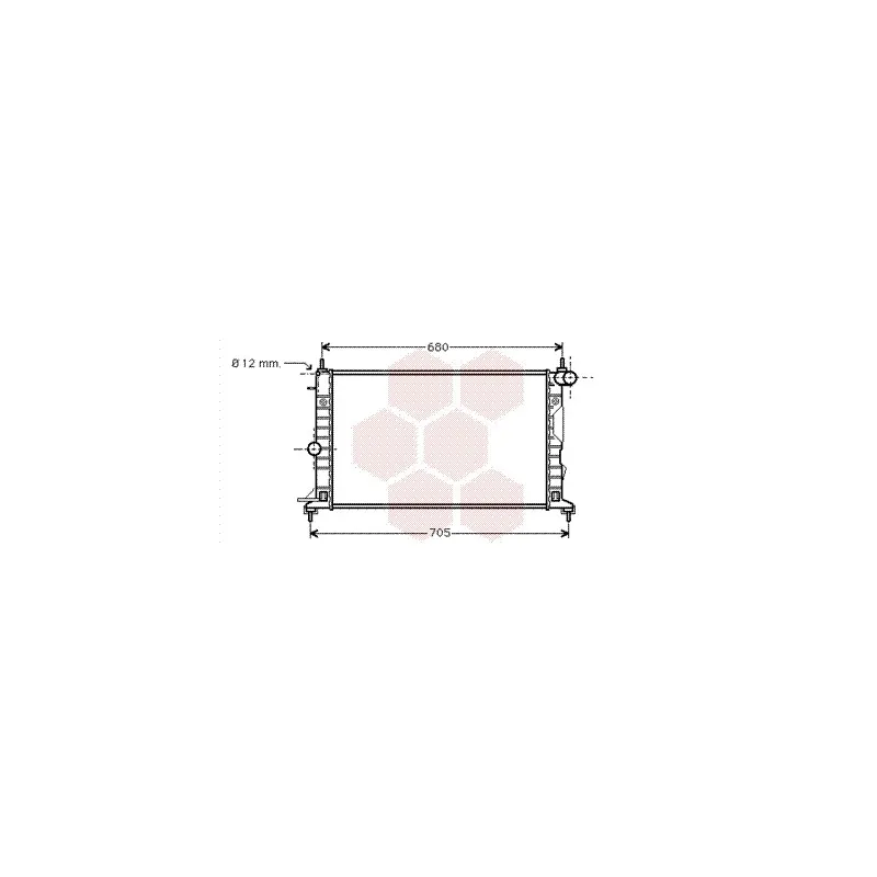 Radiateur, refroidissement du moteur VAN WEZEL 37002323