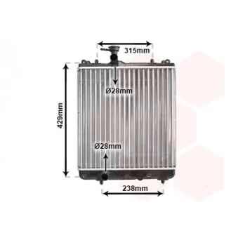 Radiateur, refroidissement du moteur VAN WEZEL 37002330
