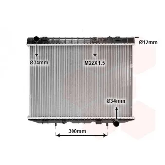 Radiateur, refroidissement du moteur VAN WEZEL 37002337