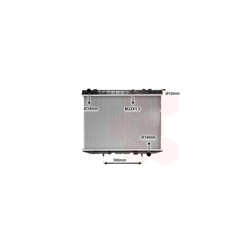 Radiateur, refroidissement du moteur VAN WEZEL 37002337