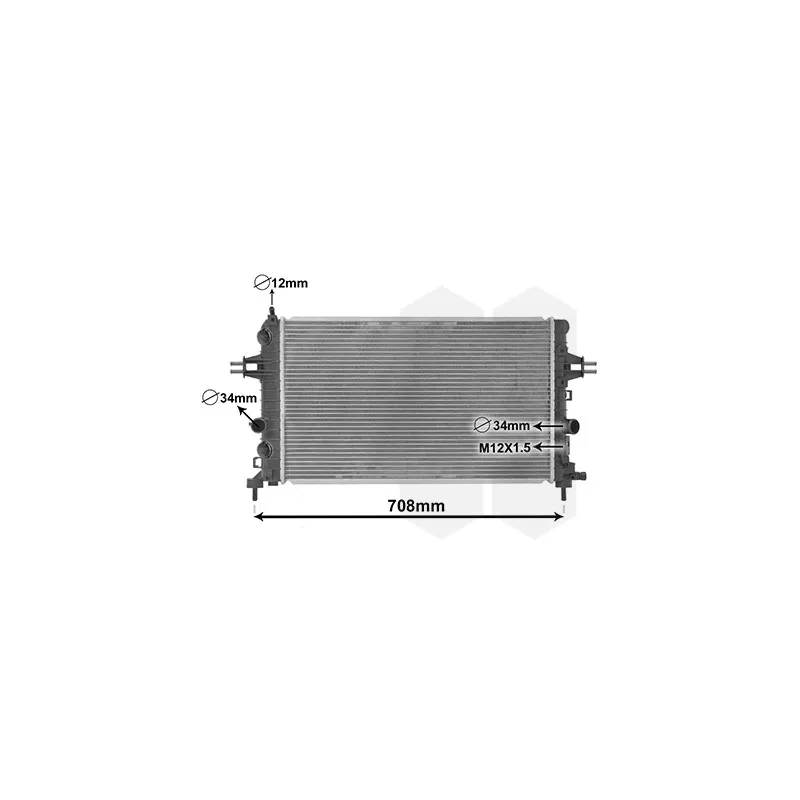 Radiateur, refroidissement du moteur VAN WEZEL 37002363