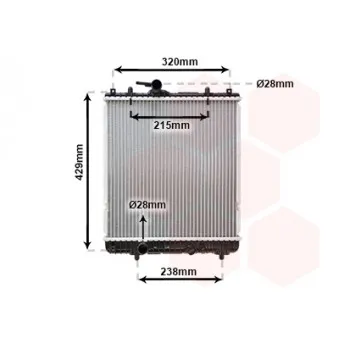 Radiateur, refroidissement du moteur VAN WEZEL 37002382