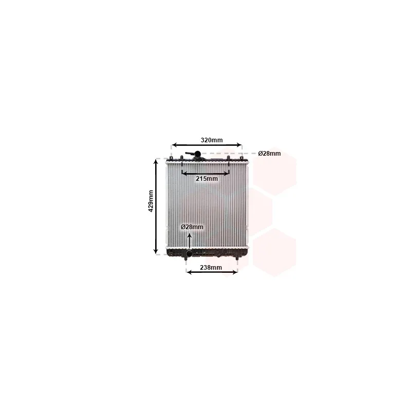 Radiateur, refroidissement du moteur VAN WEZEL 37002382