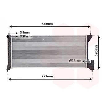 Radiateur, refroidissement du moteur VAN WEZEL 37002386
