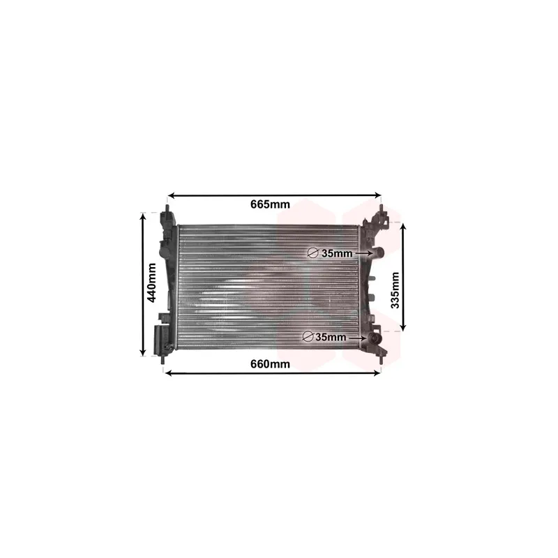 Radiateur, refroidissement du moteur VAN WEZEL 37002408
