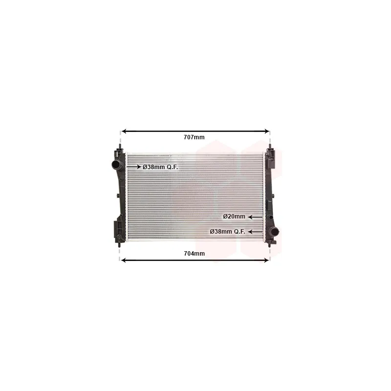 Radiateur, refroidissement du moteur VAN WEZEL 37002423