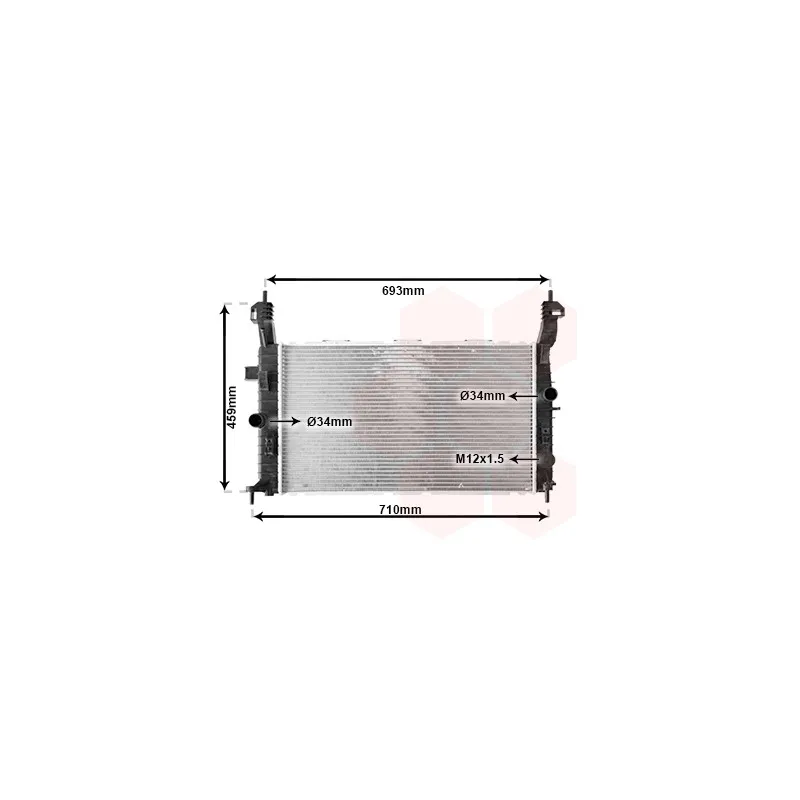 Radiateur, refroidissement du moteur VAN WEZEL 37002431