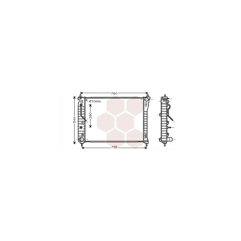 Radiateur, refroidissement du moteur VAN WEZEL 37002434