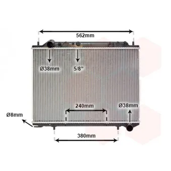 Radiateur, refroidissement du moteur VAN WEZEL 37002441
