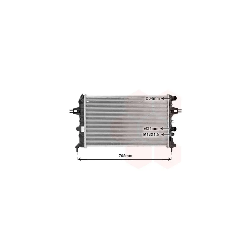 Radiateur, refroidissement du moteur VAN WEZEL 37002444