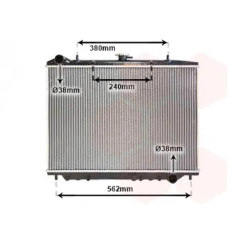 Radiateur, refroidissement du moteur VAN WEZEL 37002456