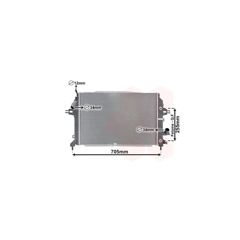 Radiateur, refroidissement du moteur VAN WEZEL 37002460