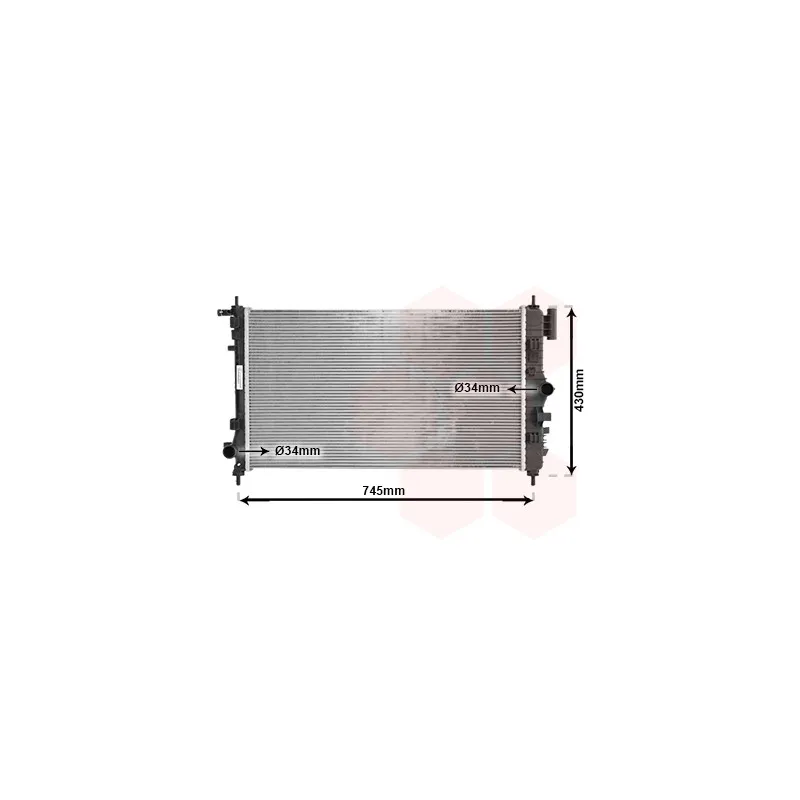Radiateur, refroidissement du moteur VAN WEZEL 37002469