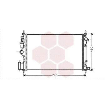 Radiateur, refroidissement du moteur VAN WEZEL 37002471