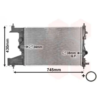 Radiateur, refroidissement du moteur VAN WEZEL