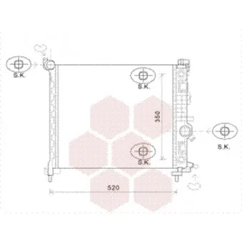 Radiateur, refroidissement du moteur VAN WEZEL