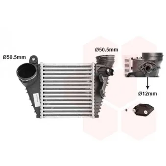 Intercooler, échangeur VAN WEZEL 37004204