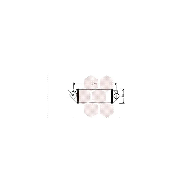 Intercooler, échangeur VAN WEZEL 37004235
