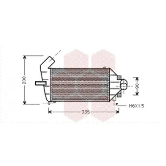 Intercooler, échangeur VAN WEZEL 37004262