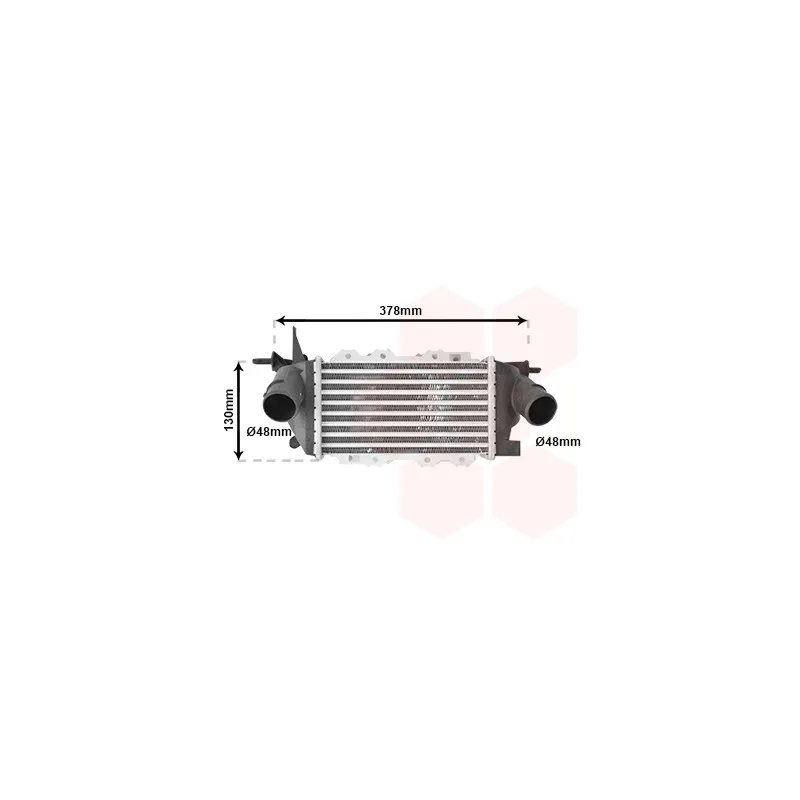 Intercooler, échangeur VAN WEZEL 37004269