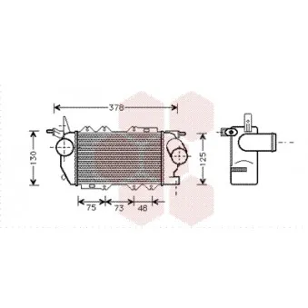 Intercooler, échangeur VAN WEZEL 37004270