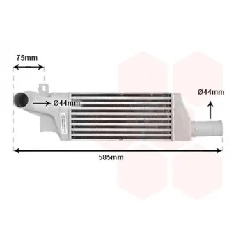 Intercooler, échangeur VAN WEZEL 37004322