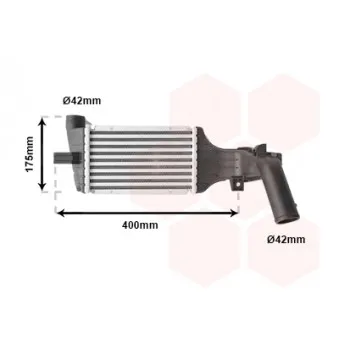 Intercooler, échangeur VAN WEZEL 37004325