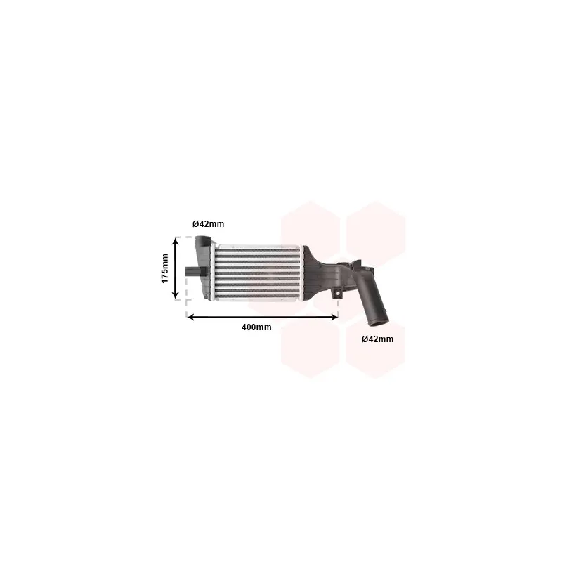 Intercooler, échangeur VAN WEZEL 37004325