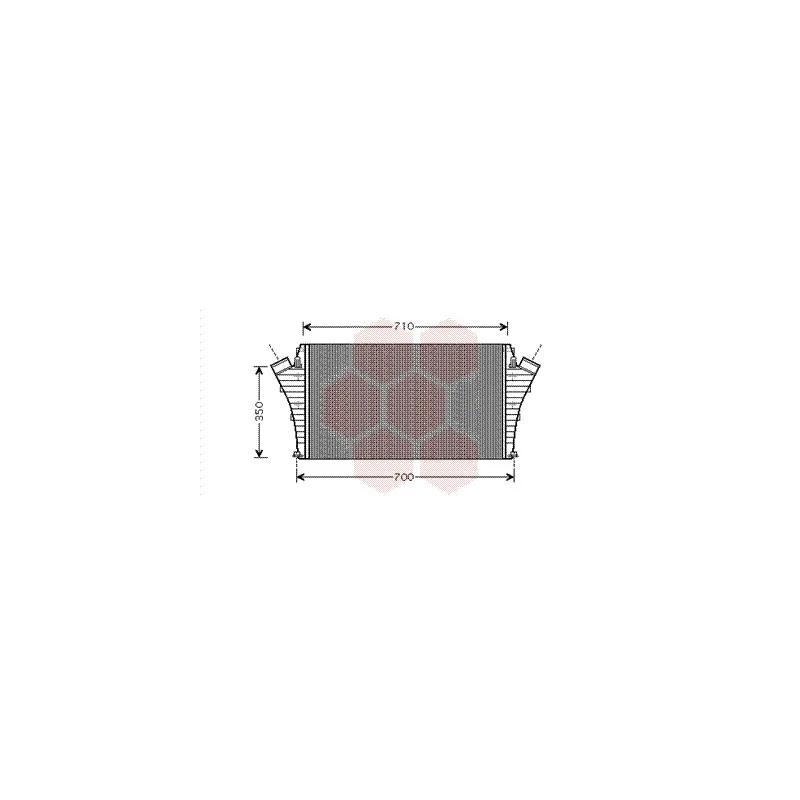 Intercooler, échangeur VAN WEZEL 37004360