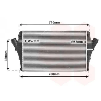 Intercooler, échangeur VAN WEZEL 37004361