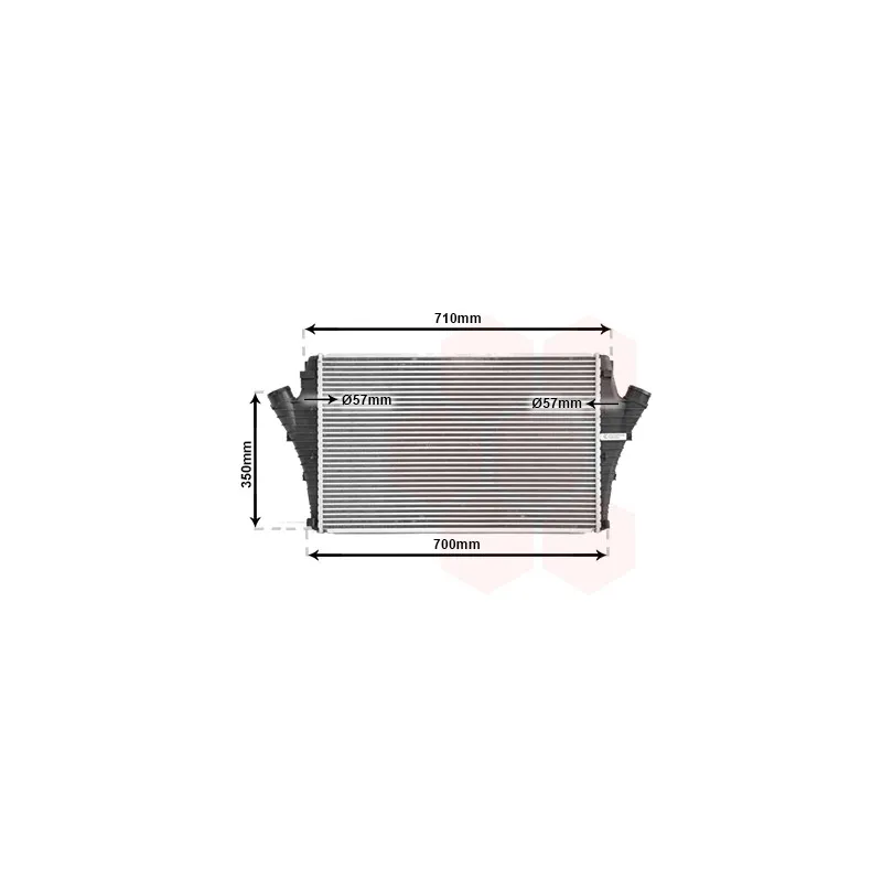Intercooler, échangeur VAN WEZEL 37004361