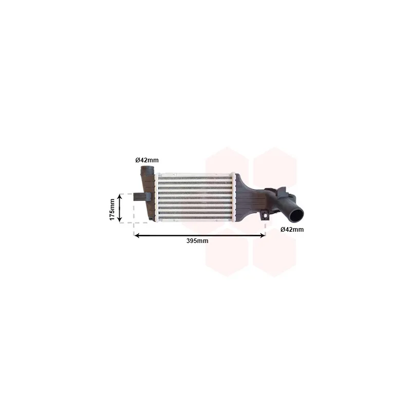 Intercooler, échangeur VAN WEZEL 37004374