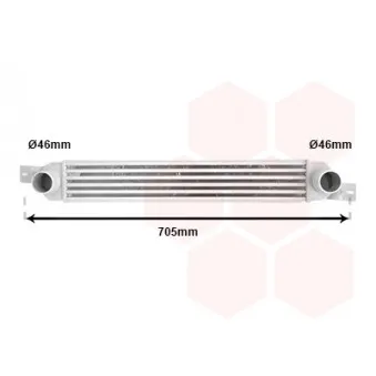 Intercooler, échangeur VAN WEZEL 37004392