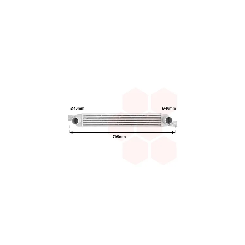 Intercooler, échangeur VAN WEZEL 37004392
