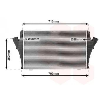 Intercooler, échangeur VAN WEZEL 37004401
