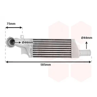 Intercooler, échangeur VAN WEZEL 37004404