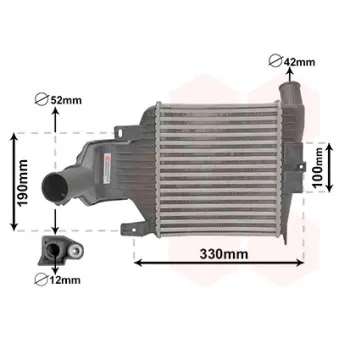 Intercooler, échangeur VAN WEZEL 37004415