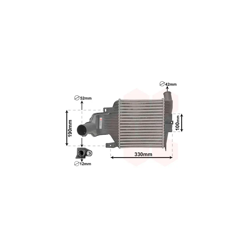 Intercooler, échangeur VAN WEZEL 37004415