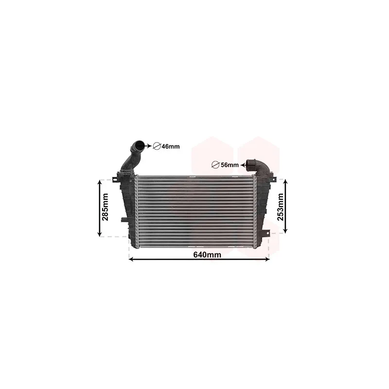 Intercooler, échangeur VAN WEZEL 37004416
