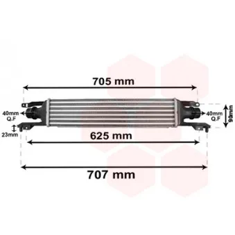 Intercooler, échangeur VAN WEZEL 37004420