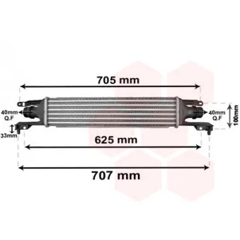 Intercooler, échangeur VAN WEZEL 37004421