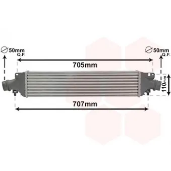 Intercooler, échangeur VAN WEZEL 37004422