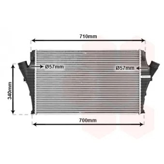 Intercooler, échangeur VAN WEZEL 37004491
