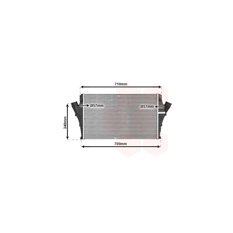 Intercooler, échangeur VAN WEZEL 37004491