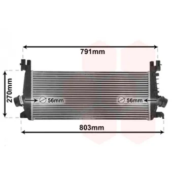 Intercooler, échangeur VAN WEZEL 37004549