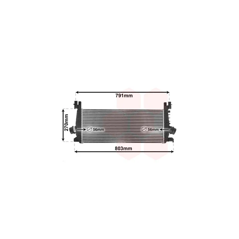 Intercooler, échangeur VAN WEZEL 37004549