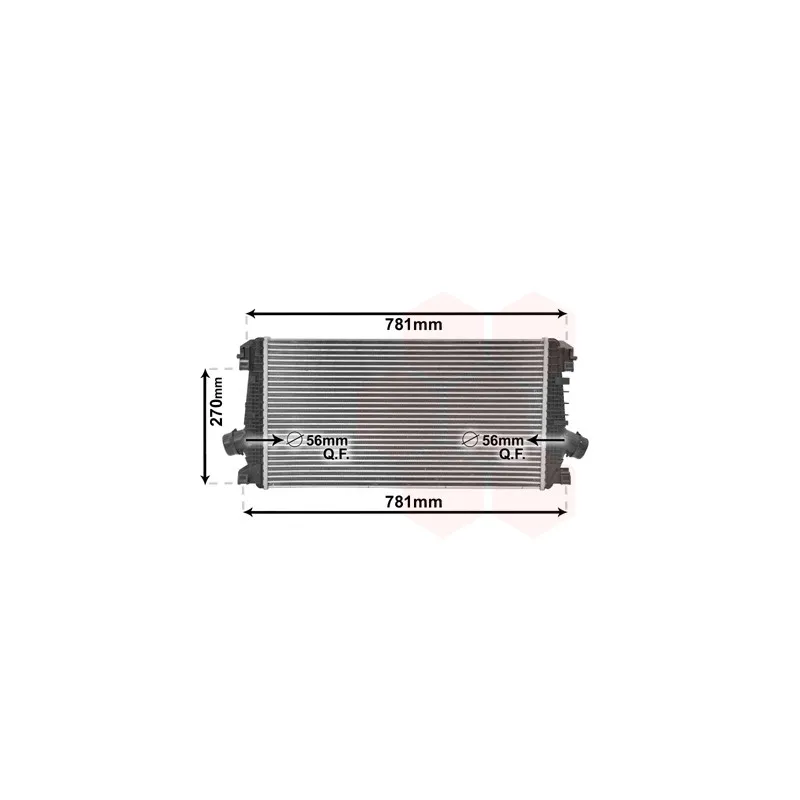Intercooler, échangeur VAN WEZEL 37004550