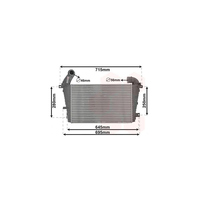 Intercooler, échangeur VAN WEZEL 37004585
